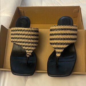 Stylish Black and Tan Women's Sandals